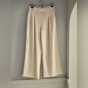 Women's Cream Wide Leg Spring/Summer Dress Pants Size Medium